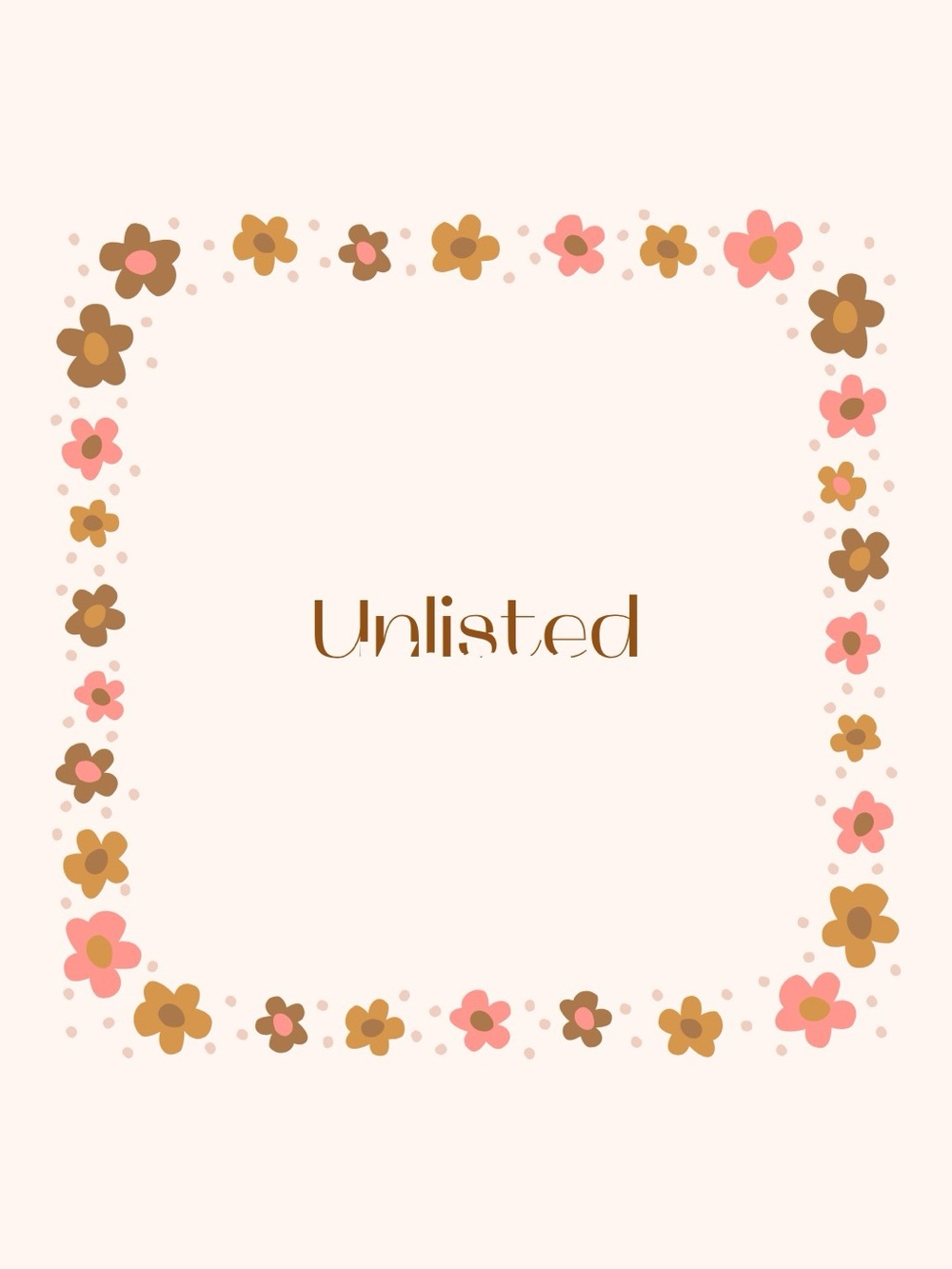 Unlisted Floral Square Wall Art Print in Pink and Brown